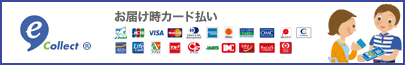 佐川急便 [e-コレクト] ではお届け時にクレジットカードでお支払いいただけます。